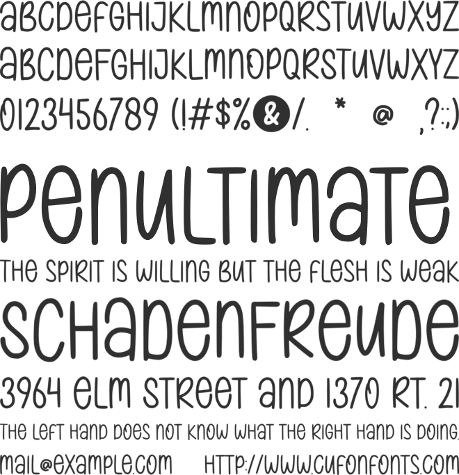 Beans And Break font preview