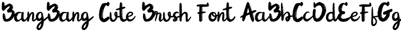 BangBang Cute Brush Font font