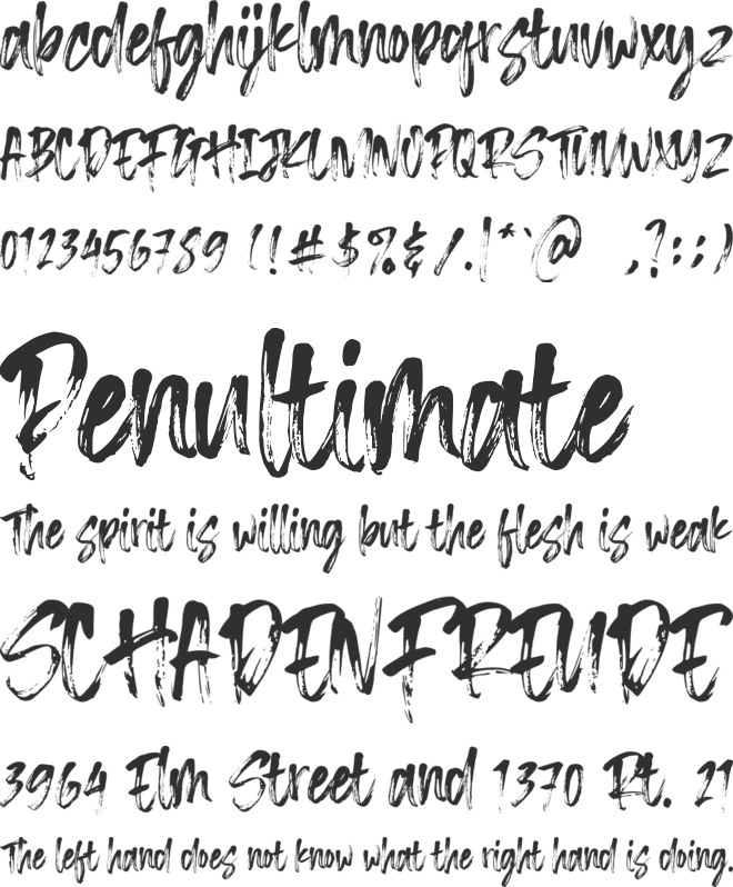 Sketching font preview
