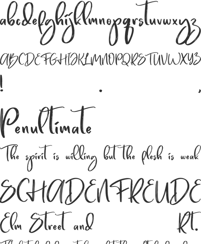 Brillfond font preview
