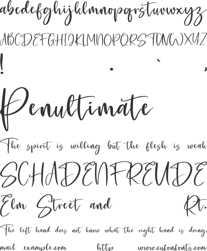 Dimalope font preview