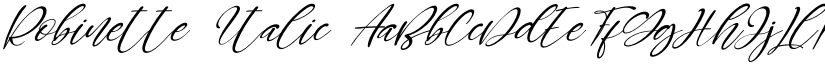 Robinette Italic font