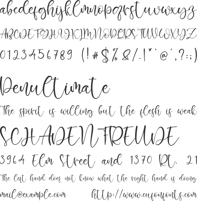 Robinette font preview