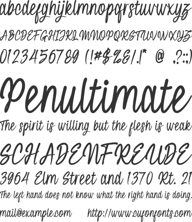 Lonely Together font preview