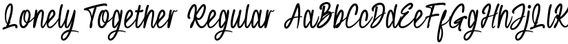Lonely Together Regular font