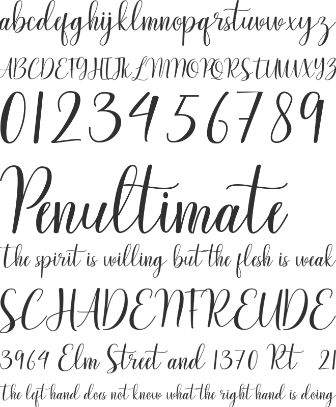 Margherita font preview
