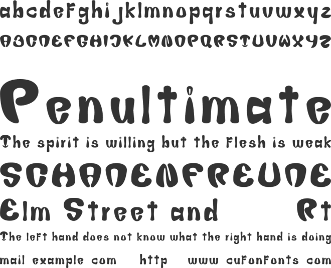 Chicha font preview