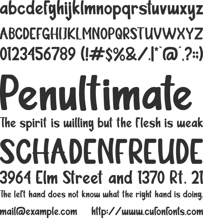 The Geofany font preview