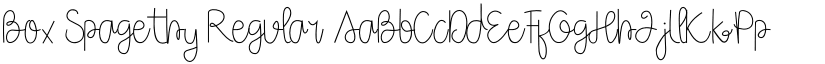 Box Spagethy Regular font