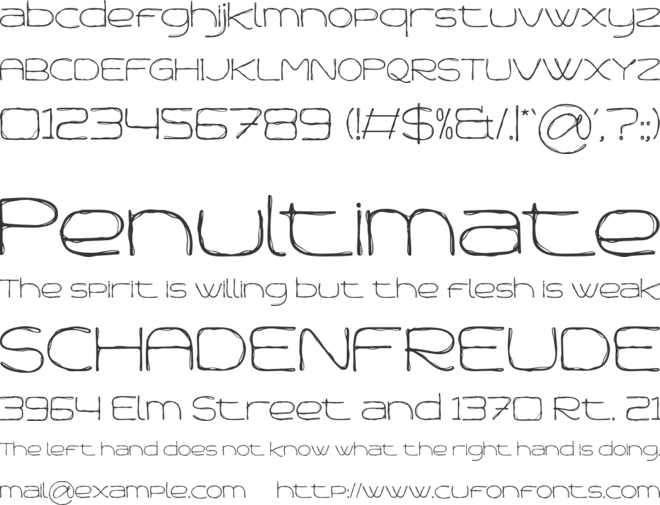 Dropled font preview