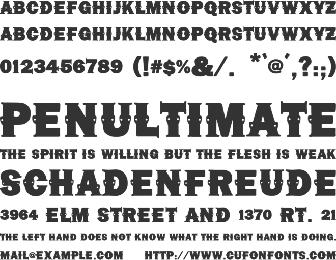 Chuck Norris font preview