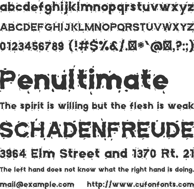 Maunispark font preview