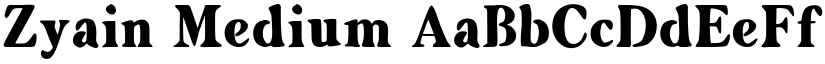 Zyain Medium font