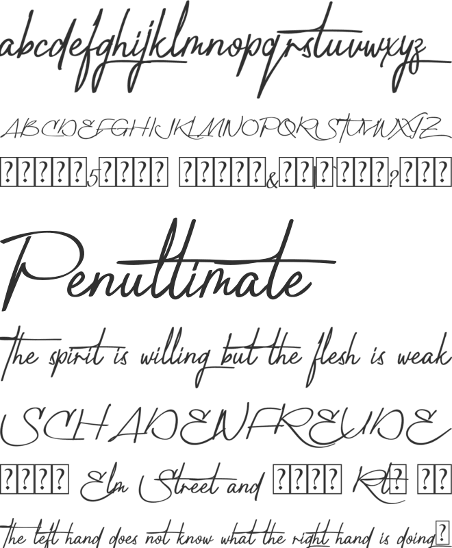 Geuliss font preview