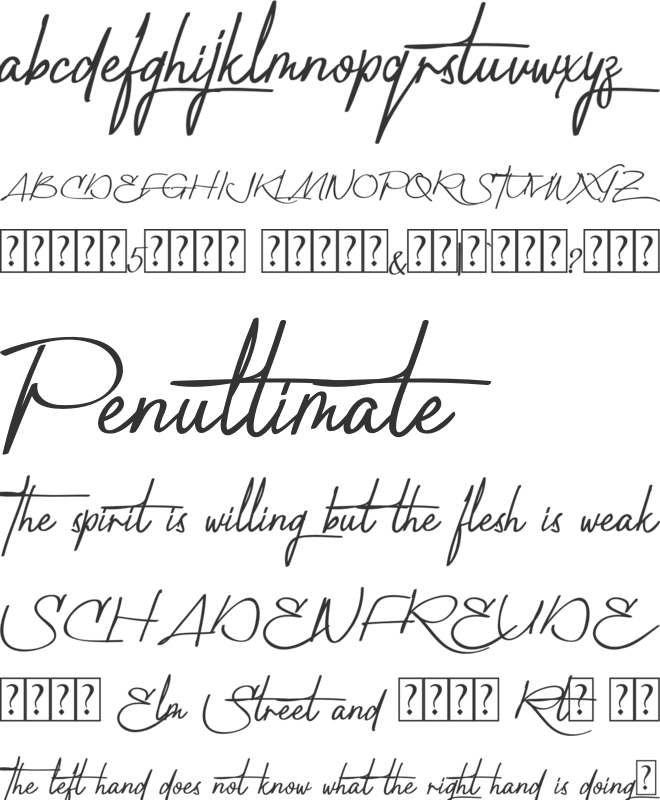 Geuliss font preview