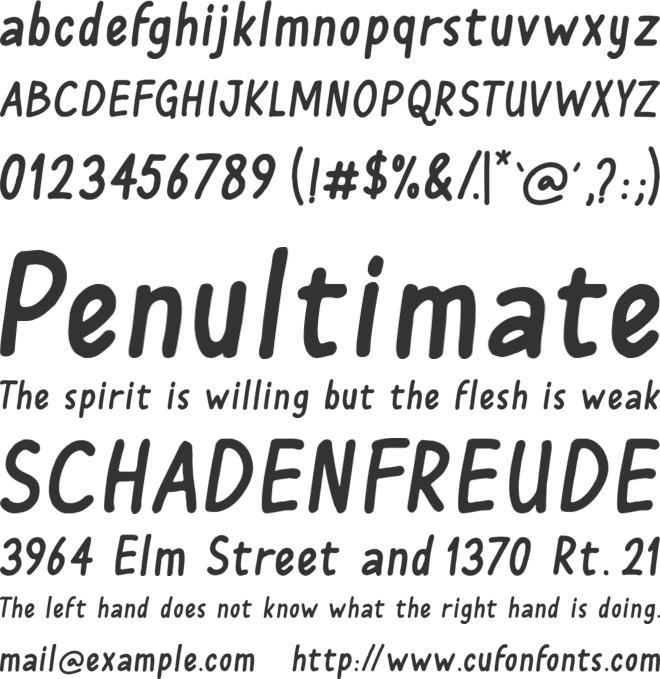 Sebatas Teman font preview