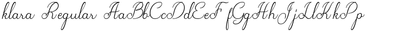 klara Regular font