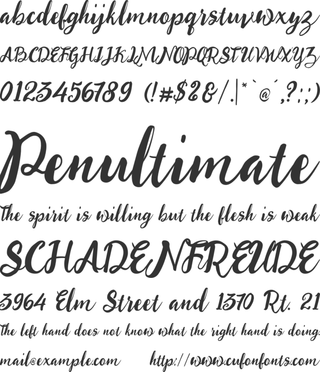 Harlington font preview