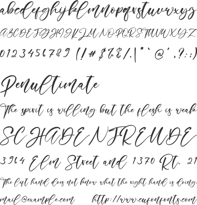 Lamonnisa font preview