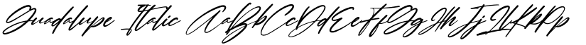 Guadalupe Italic font