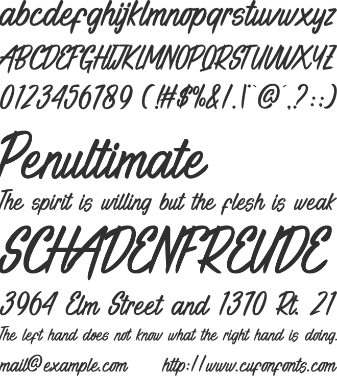 Indian Roller font preview