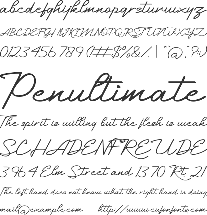 Aggita Karin font preview