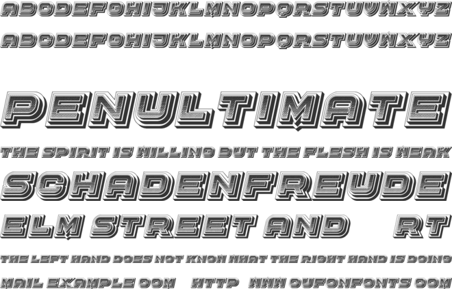 Radiation font preview