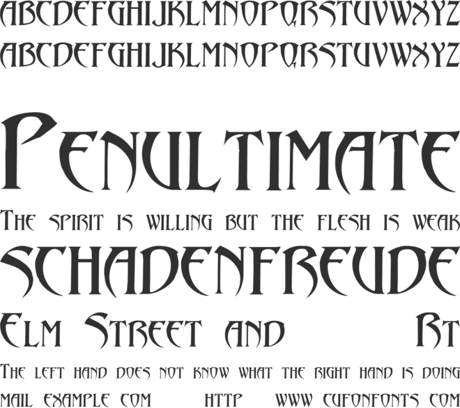 Abaddon font preview
