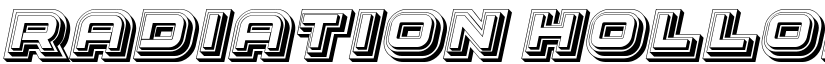 Radiation Hollow Regular font