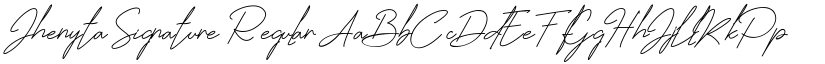 Jhenyta Signature Regular font