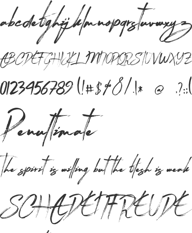 Granady font preview