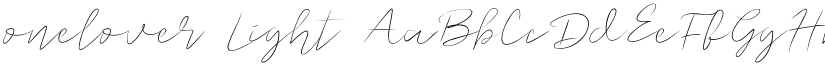 onelover Light font