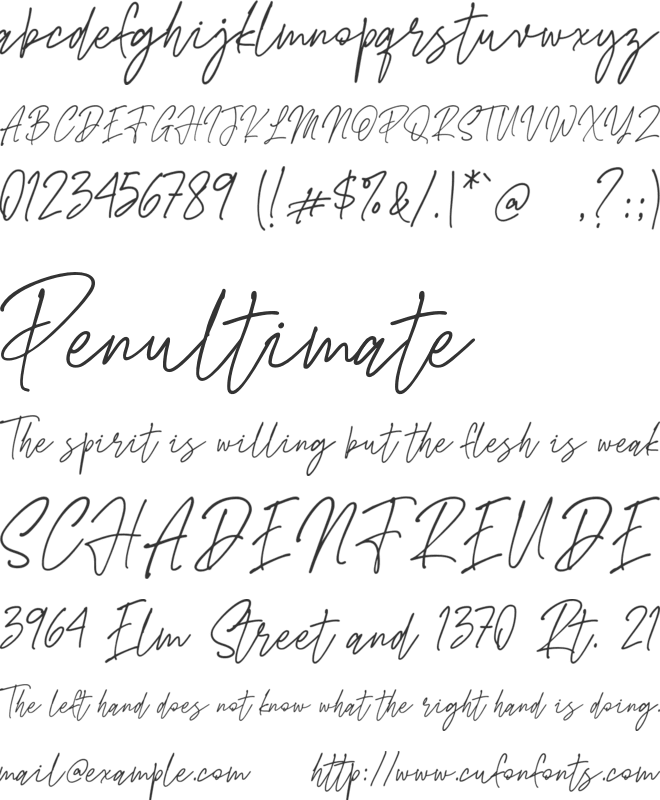 Bustercall font preview