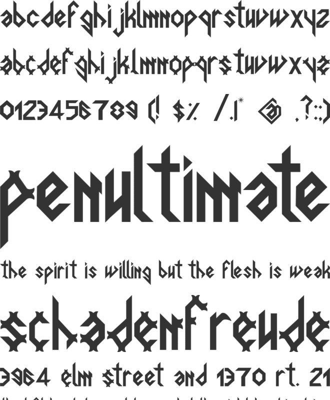 Spigulus font preview