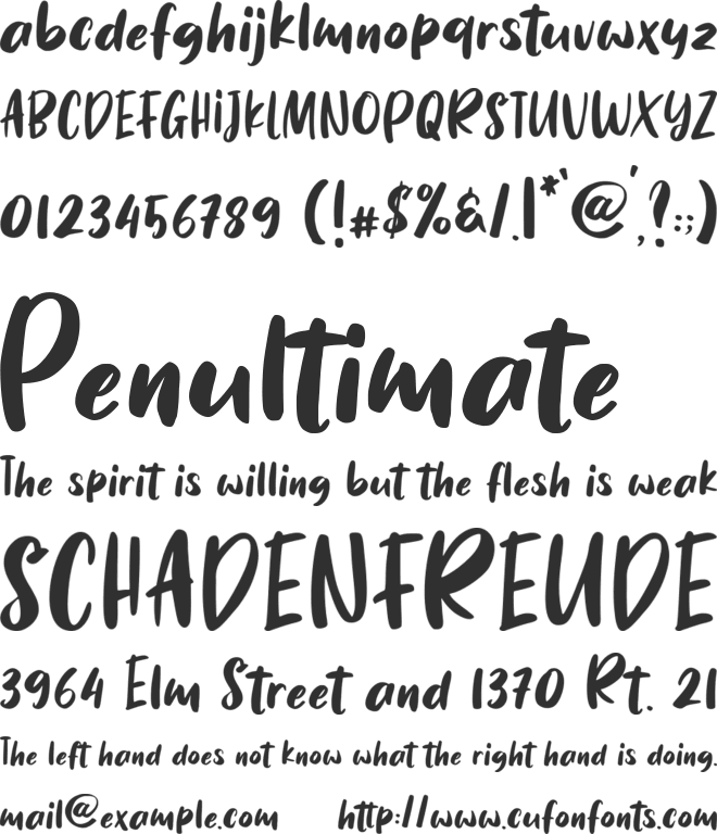 Cuddly Kid font preview