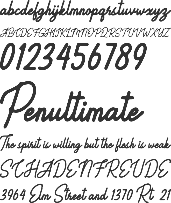 Saltillo FREE font preview