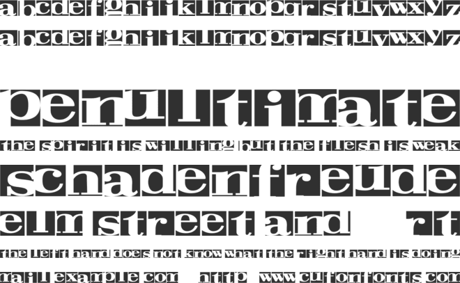 Negative Space font preview