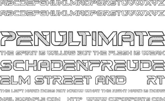 Hornets font preview