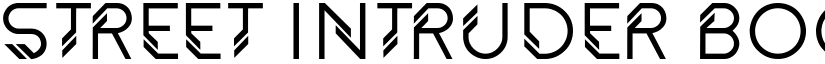 Street Intruder Book Regular font