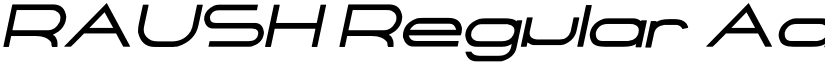 RAUSH Regular font