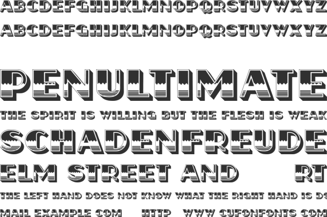 Flamed font preview