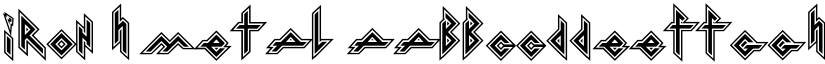 IRON H METAL font