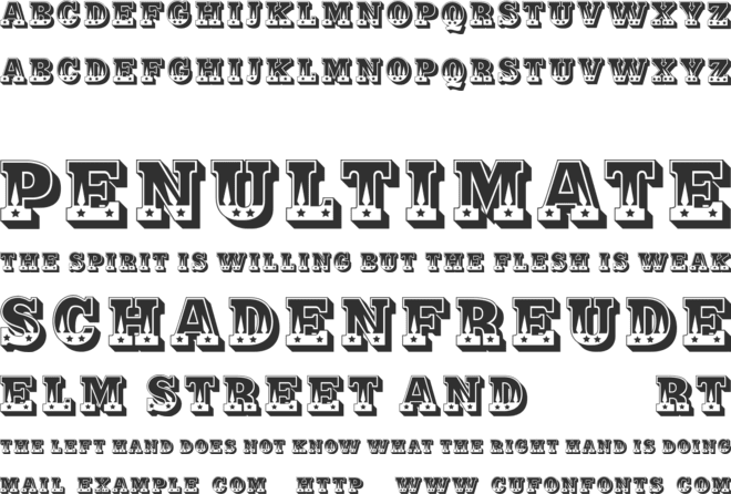 Justa font preview