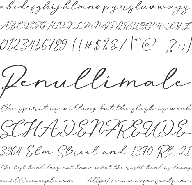 Hassey font preview