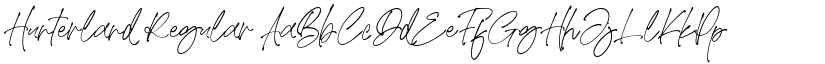 Hunterland Regular font