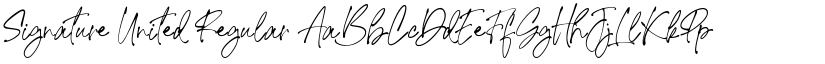Signature United Regular font