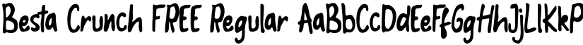 Besta Crunch FREE Regular font