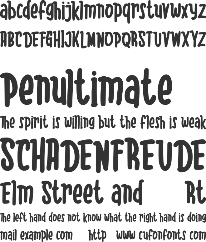 Scenery font preview