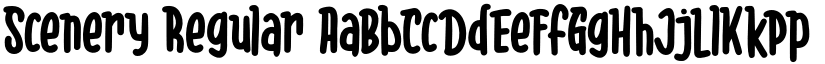 Scenery Regular font