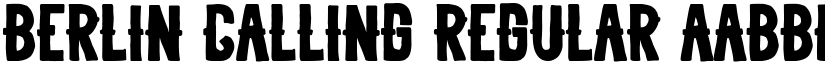 Berlin Calling Regular font